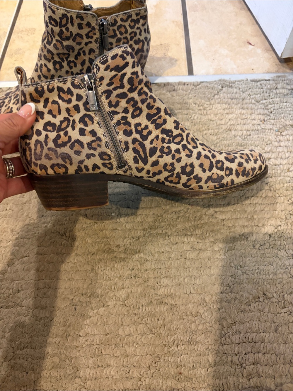 Lucky Brand Leopard Print Side-Zip Women's Ankle Boot - Picture 4 of 10